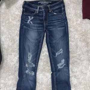 American eagle super stretch jeans, dark wash